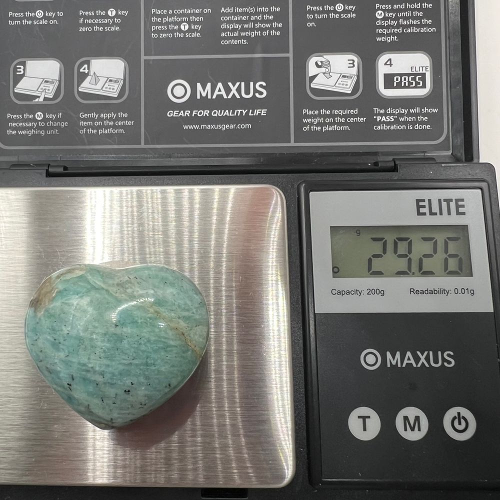 Amazonite‎ Heart Carving - Picture 10 of 10